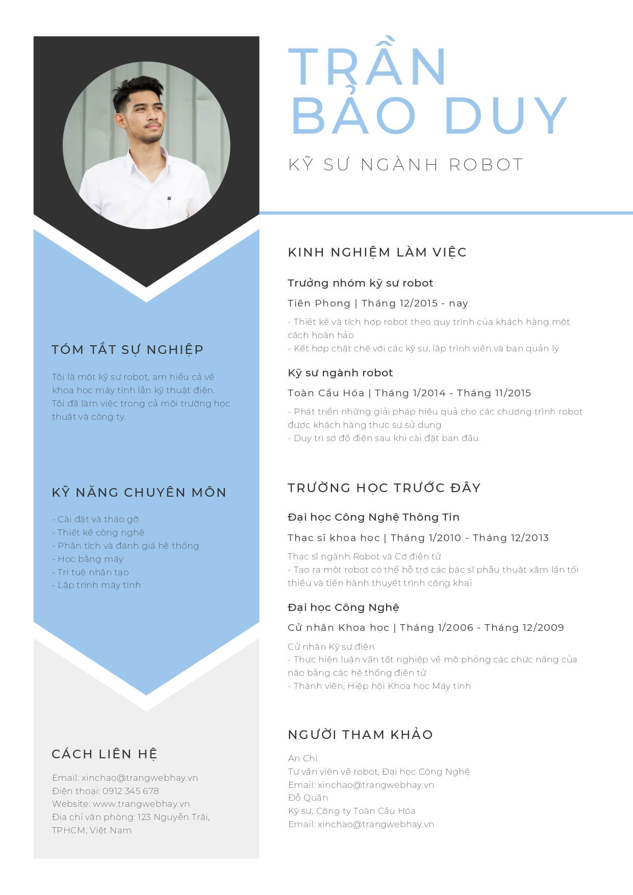 Template CV - Mẫu 002