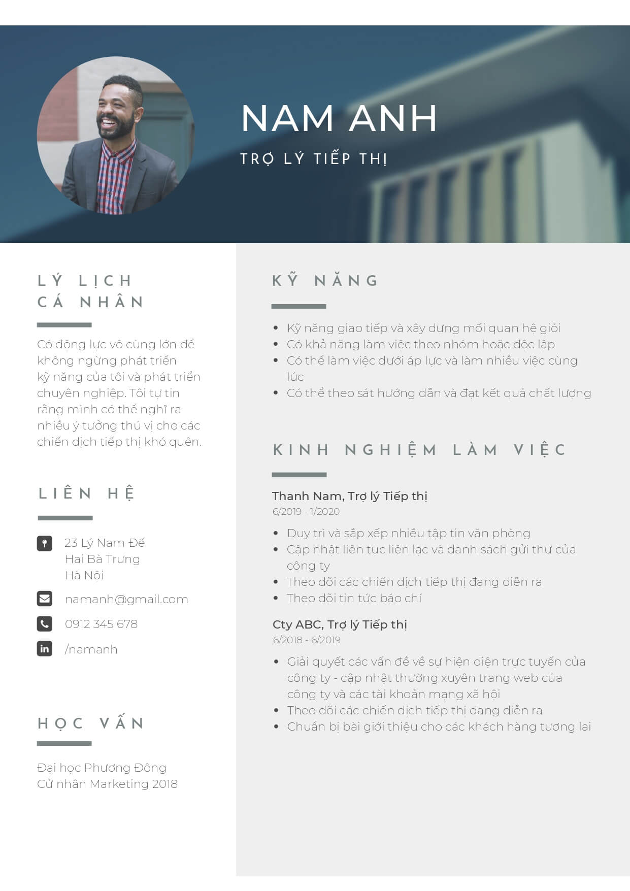 Template CV - Mẫu 004